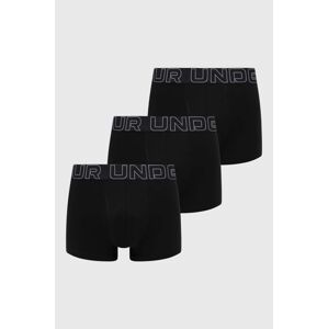 Boxerky Under Armour 3-pack pánské, černá barva