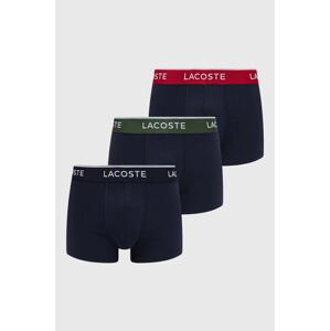 Boxerky Lacoste 3-pack pánské, tmavomodrá barva, 5H3401T