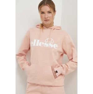 Mikina Ellesse Lyara OH Hoody dámská, růžová barva, s kapucí, s potiskem, SGP16455