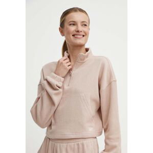 Mikina Reebok Classic Wardrobe Essentials dámská, růžová barva, hladká, 100075337