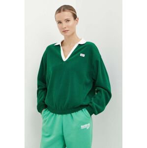 Mikina Reebok Classic Retro Court dámská, zelená barva, hladká, 100075519