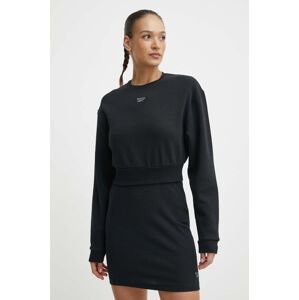 Mikina Reebok Classic Wardrobe Essentials dámská, černá barva, hladká, 100075539