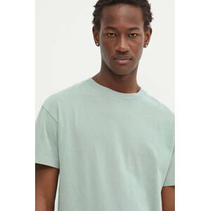 Bavlněné tričko Abercrombie & Fitch zelená barva