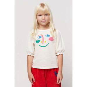 Dětská bavlněná košile s dlouhým rukávem Bobo Choses bílá barva