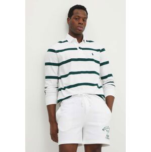 Bavlněné tričko s dlouhým rukávem Polo Ralph Lauren bílá barva, 710939635