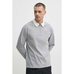 Bavlněné tričko s dlouhým rukávem Reebok Court Sport šedá barva, 100076423
