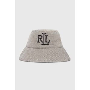 Bavlněný klobouk Lauren Ralph Lauren béžová barva, 454937220