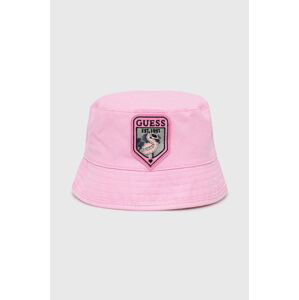 Dětský klobouk Guess růžová barva