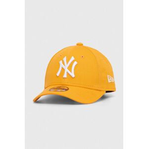 Dětská bavlněná kšiltovka New Era NEW YORK YANKEES oranžová barva, s aplikací