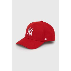 Dětská baseballová čepice 47brand MLB New York Yankees červená barva, s aplikací, BMVP17WBV