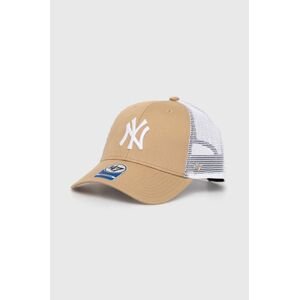 Dětská baseballová čepice 47 brand MLB New York Yankees Branson béžová barva, s aplikací, BBRANS17CTP