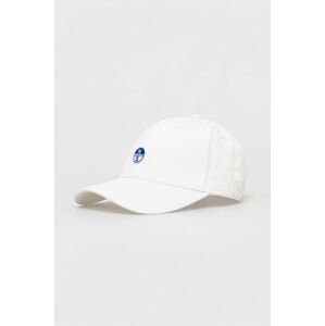 Bavlněná baseballová čepice North Sails bílá barva, s aplikací, 623260