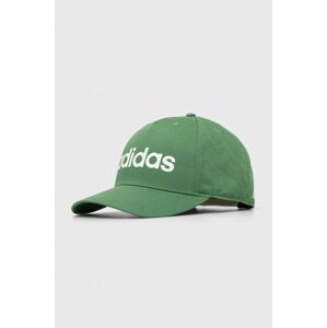 Bavlněná baseballová čepice adidas zelená barva, s aplikací, IR7908