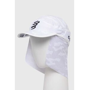 Kšiltovka Compressport Ice Cap Sun Shade bílá barva, vzorovaná, CU00076B