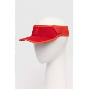 Kšilt Compressport Visor Ultralight červená barva, XHWU3893