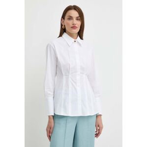 Košile Marella dámská, bílá barva, slim, s klasickým límcem, 2413111061200