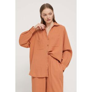 Bavlněná košile Billabong Swell oranžová barva, relaxed, s klasickým límcem, ABJWT00487