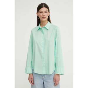Bavlněná košile Marc O'Polo zelená barva, regular, s klasickým límcem, 402092142331