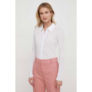 Košile Calvin Klein Jeans dámská, bílá barva, regular, s klasickým límcem, J20J223095
