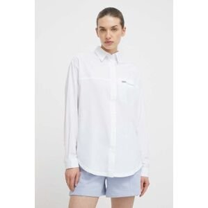 Košile Columbia Boundless Trek dámská, bílá barva, relaxed, s klasickým límcem, 2073061