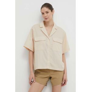 Košile Marmot Muir Camp dámská, béžová barva, relaxed, s klasickým límcem