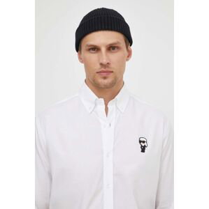 Košile Karl Lagerfeld pánská, bílá barva, regular, s límečkem button-down, 542600.605911