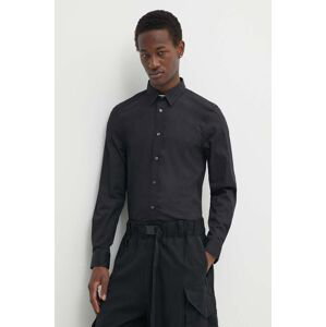 Košile Diesel S-BENNY-CL pánská, černá barva, slim, s klasickým límcem, A10617.0QFAV