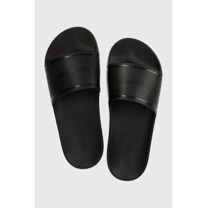 Pantofle Calvin Klein POOL SLIDE RUBBER dámské, černá barva, HW0HW02000