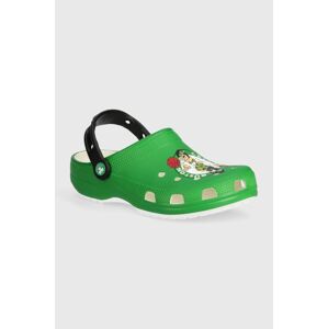 Pantofle Crocs Nba Boston Celtics Classic Clog dámské, zelená barva, 209442