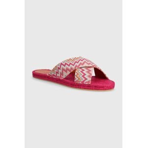 Pantofle Missoni Harlow dámské, růžová barva, M28_004