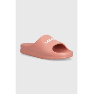 Pantofle Lacoste Serve Slide 2.0 dámské, růžová barva, 47CFA0020