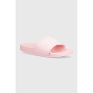 Pantofle Juicy Couture PATTI SLIDER dámské, růžová barva, JCFYL222001