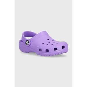 Dětské pantofle Crocs Classic Clog fialová barva