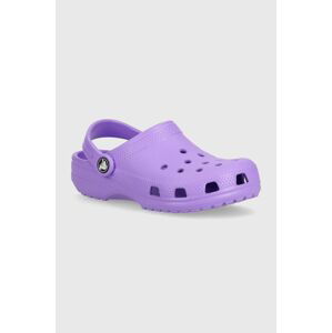 Dětské pantofle Crocs Classic Clog fialová barva