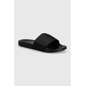 Pantofle Calvin Klein ADJ POOL SLIDE JAQ MONO pánské, černá barva, HM0HM01438