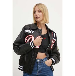 Bunda Dkny HEART OF NY dámská, černá barva, přechodná, D2B4A113