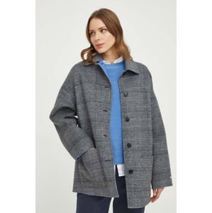 Oboustranný vlněný kabát MAX&Co. šedá barva, oversize, 2416081041200