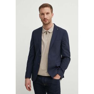 Blazer s příměsí vlny Michael Kors tmavomodrá barva, MK0SB01032