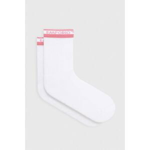 Ponožky Emporio Armani Underwear 2-pack dámské, bílá barva