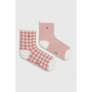 Ponožky Tommy Hilfiger 2-pack dámské, růžová barva, 701227305
