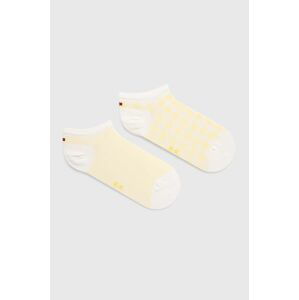 Ponožky Tommy Hilfiger 2-pack dámské, žlutá barva