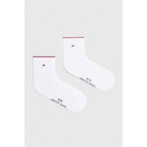 Ponožky Tommy Hilfiger 2-pack dámské, bílá barva