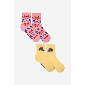 Dětské ponožky Bobo Choses 2-pack růžová barva