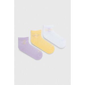Dětské ponožky Fila 3-pack fialová barva