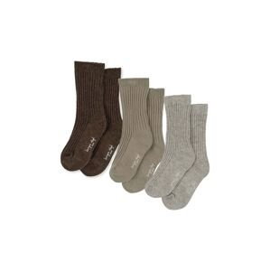 Dětské ponožky Konges Sløjd 3-pack hnědá barva