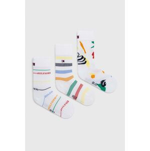 Dětské ponožky Tommy Hilfiger 3-pack bílá barva