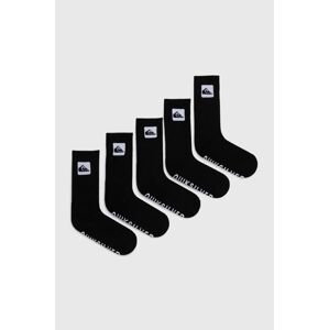 Ponožky Quiksilver 5-pack pánské, černá barva