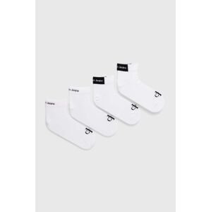 Ponožky Calvin Klein Jeans 4-pack pánské, bílá barva, 701229675