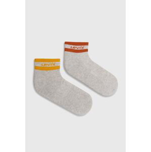Ponožky Levi's 2-pack šedá barva