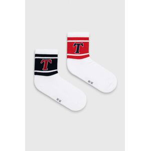 Ponožky Tommy Jeans 2-pack červená barva
